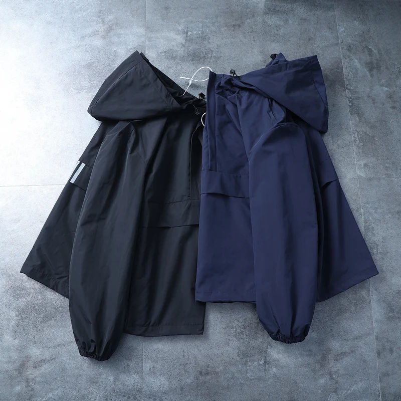 

Мужская модная спортивная одежда на открытом воздухе, водонепроницаемая куртка с капюшоном, осенняя повседневная одежда, брендовое облегающее длинное пальто све