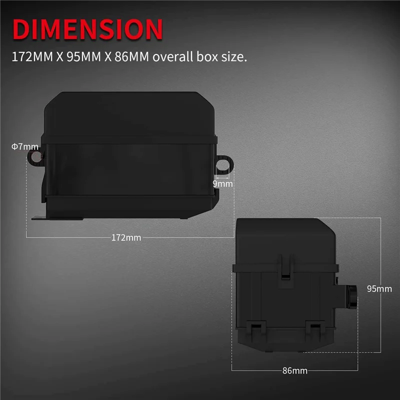 

A13F-12V Relay Box 6 Way Universal Relay Fuse Box 6 Slots Relay Block ATC/ATO Fuse Block With Relay Kit Replacement For Car Truc