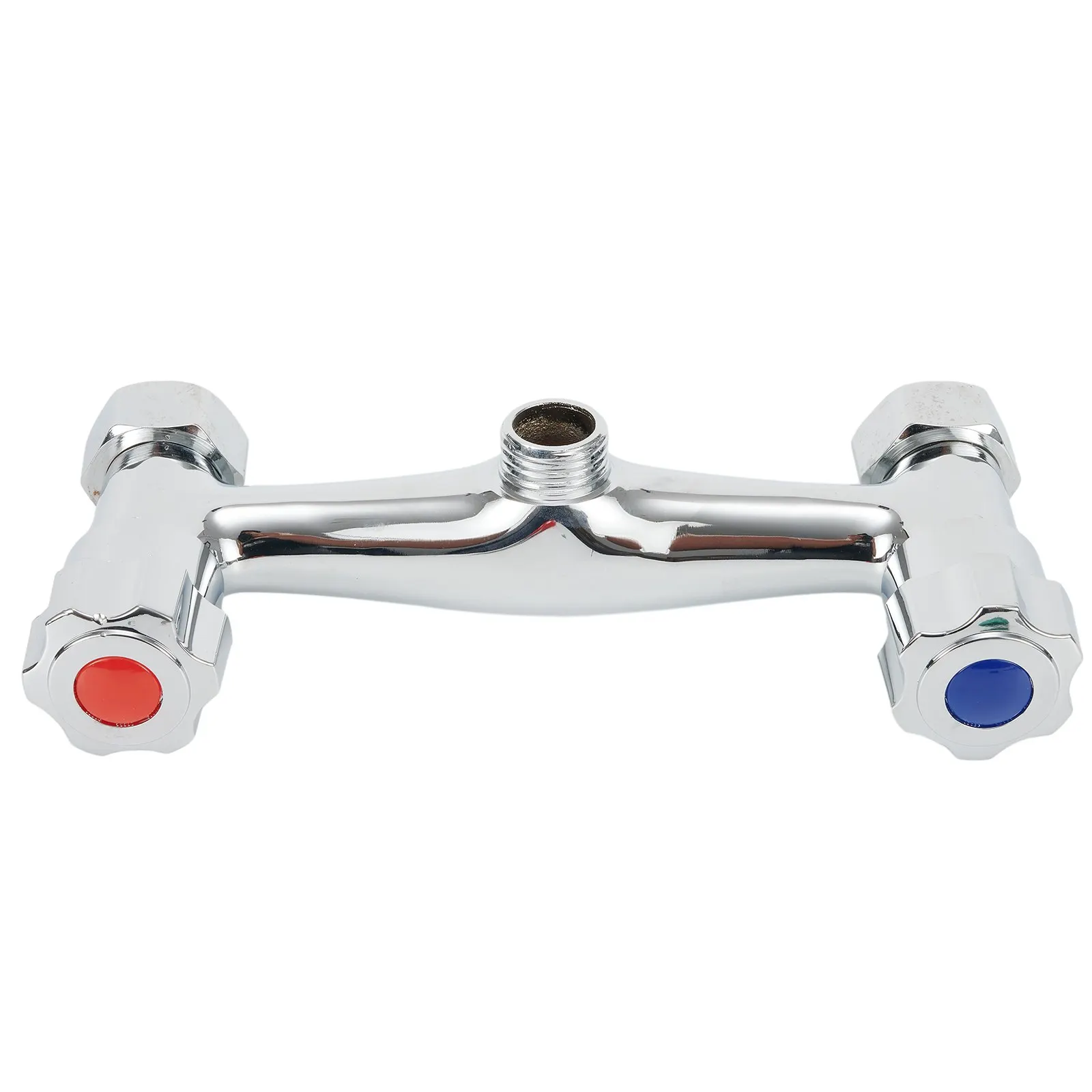 Water Interface Shower Mixer Valve Anti-Reflux Twin Outlet Valve 1/2inch Brass Chrome Finish Copper High Grade