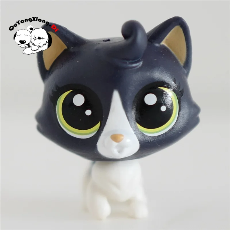 CWM073 Pet Shop Animal Black and white kitten doll action Figure