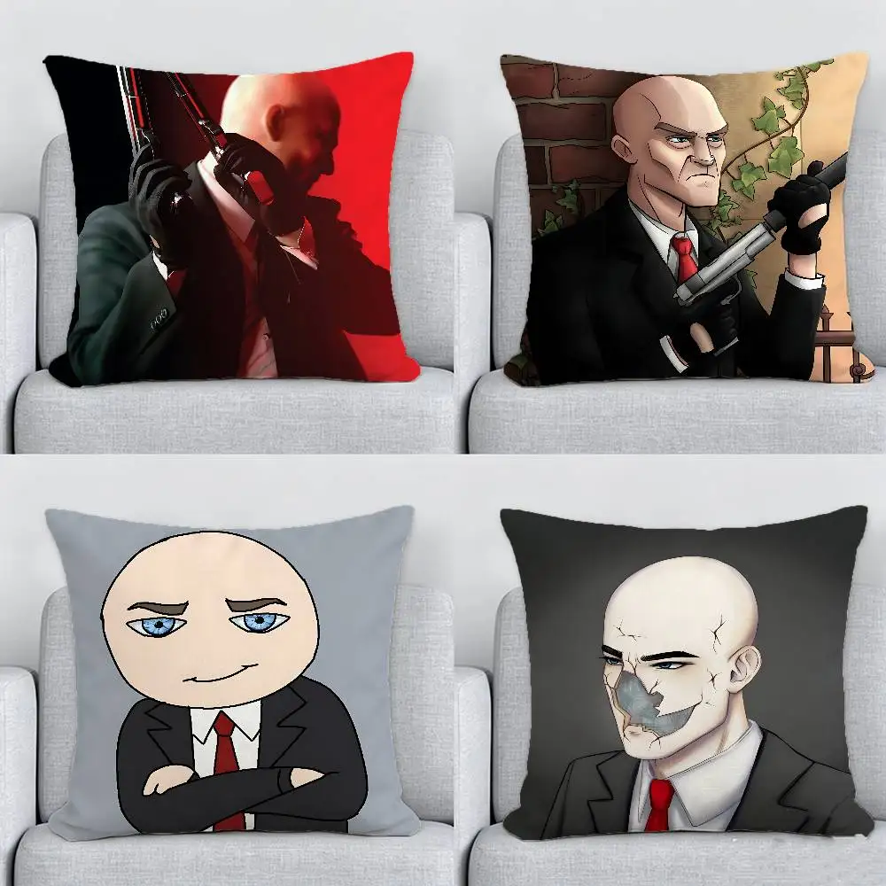 For Agent 47 Hitman Pillow Case Square Bedroom Sofa Leisure Comfort Cushion Car Home Decoration
