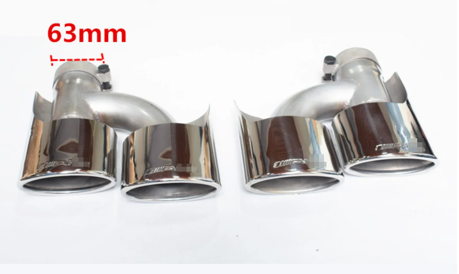 Stainless Steel Car h style Exhaust Tips Muffler Tailpipe For W164 ML63 ML350 ML400 ML500 ML-Class Rear Pipe Dual Ends