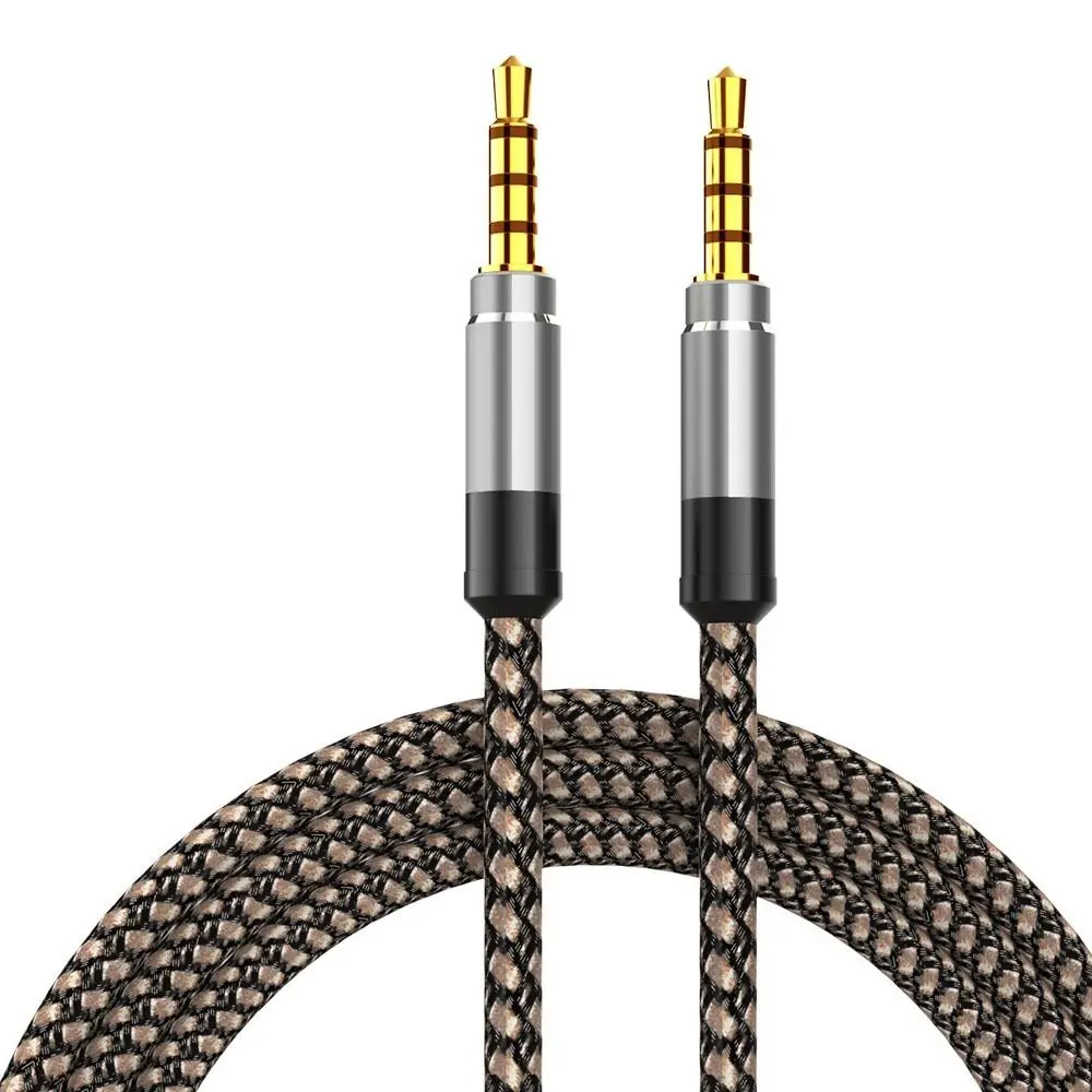 Braid Car Mounted Auxiliary Line Nylon Weaving 3.5mm Audio Cable Car AUX Cable Audio Adapter Cord Headphone Extension Cord