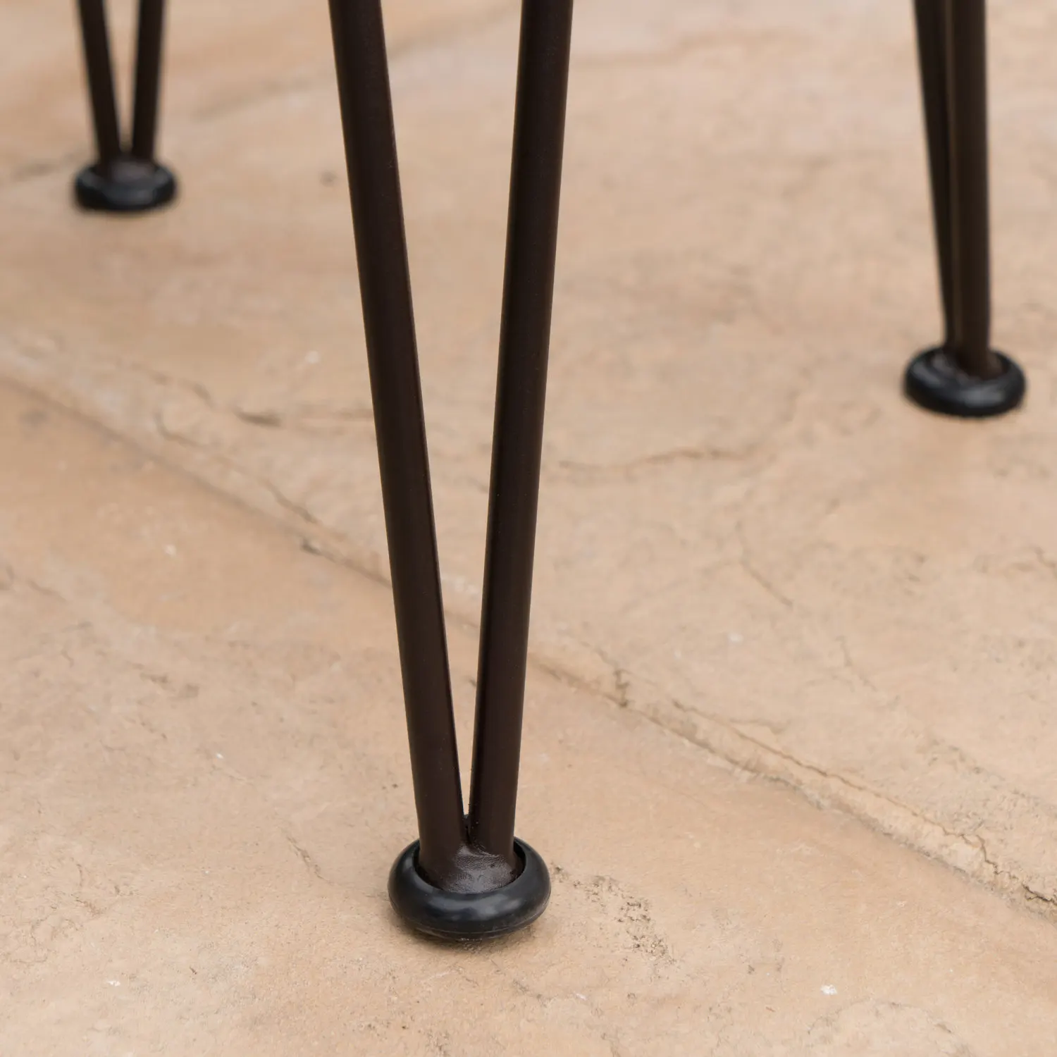 

DENALI Industrial Wood Metal Barstool - Rustic Style Seat Adjustable Height Footrest Industrial Style Kitchen Stool