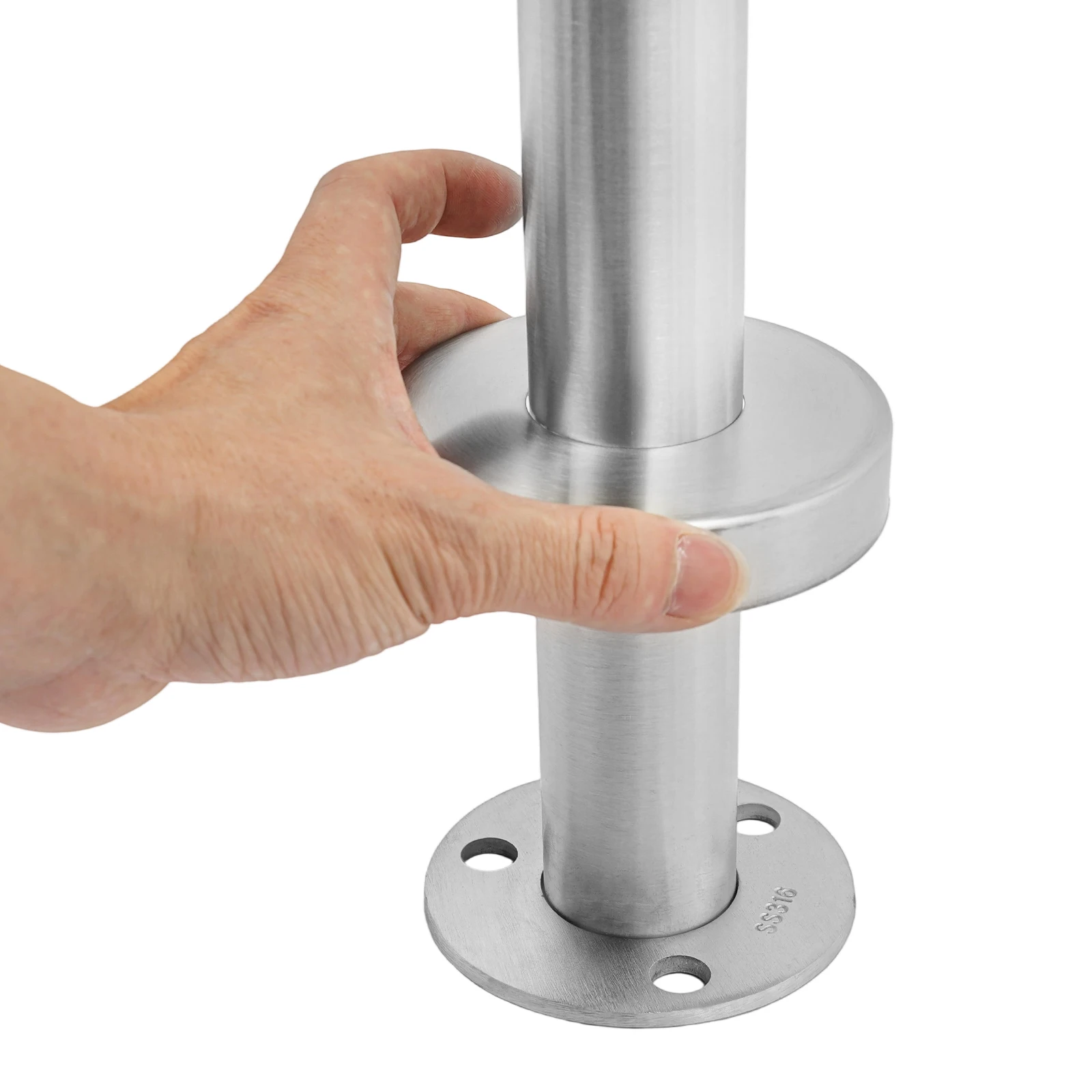 110cm Stainless Steel Corner Post for Glass Railing Reinforcement Which Compatible with 0.47-Inch Glass