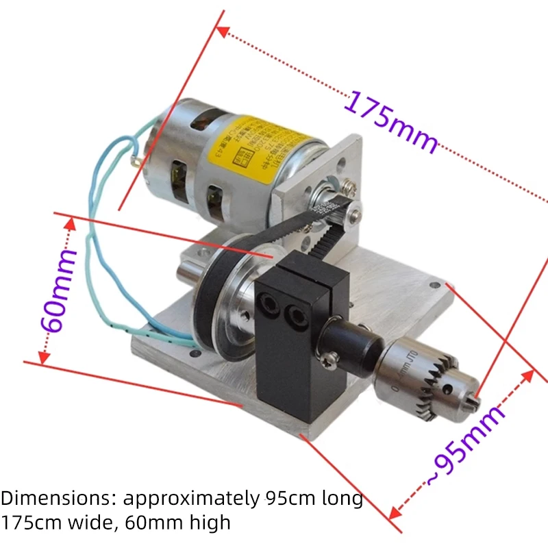 775 DC Motor Drill Chuck Foward and Reverse Control JT0 Chuck DIY Table Bench Drill High Torque DIY Electric Polishing Tool