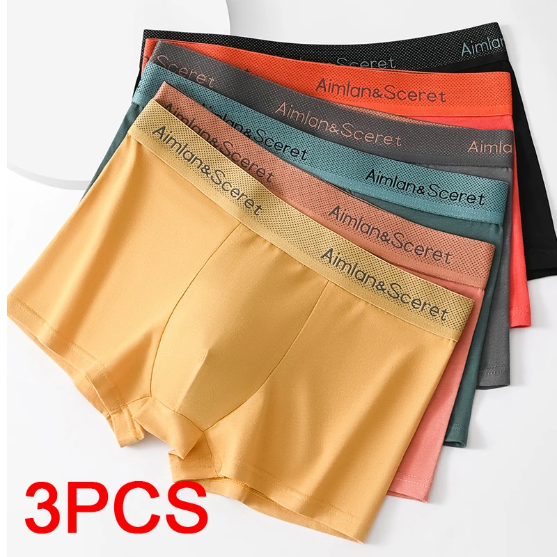 กางเกงในบ็อกเซอร์ผู้ชายขนาดใหญ่3ชิ้น/เซ็ตกางเกงบ็อกเซอร์กางเกงบ็อกเซอร์แนวสปอร์ตกางเกงบ็อกเซอร์ใส่ celana dalam segi empat สำหรับผู้ชายของขวัญ