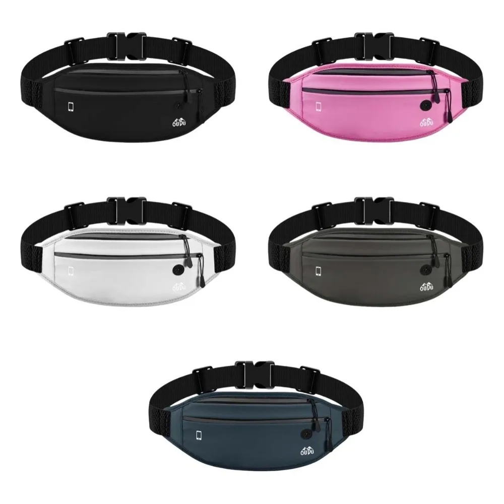防水男性ウエストパック大容量ヘッドフォンジャック付きハイキングランニングバッグ反射 PU キャンプベルトバッグフィッティング
