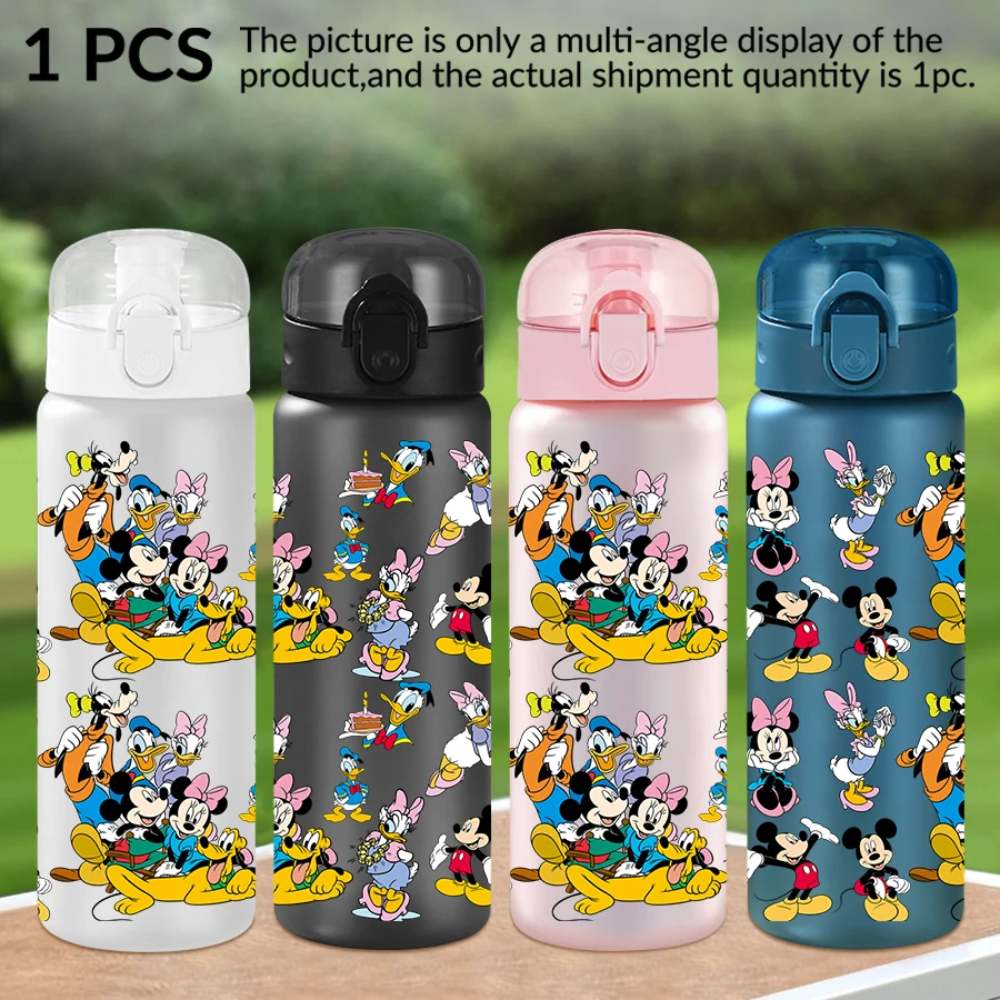 

1Pc Disney, Mickey Mouse, Donald Duck pattern 26oz plastic water bottle, outdoor sports water cup birthday/back to school gift