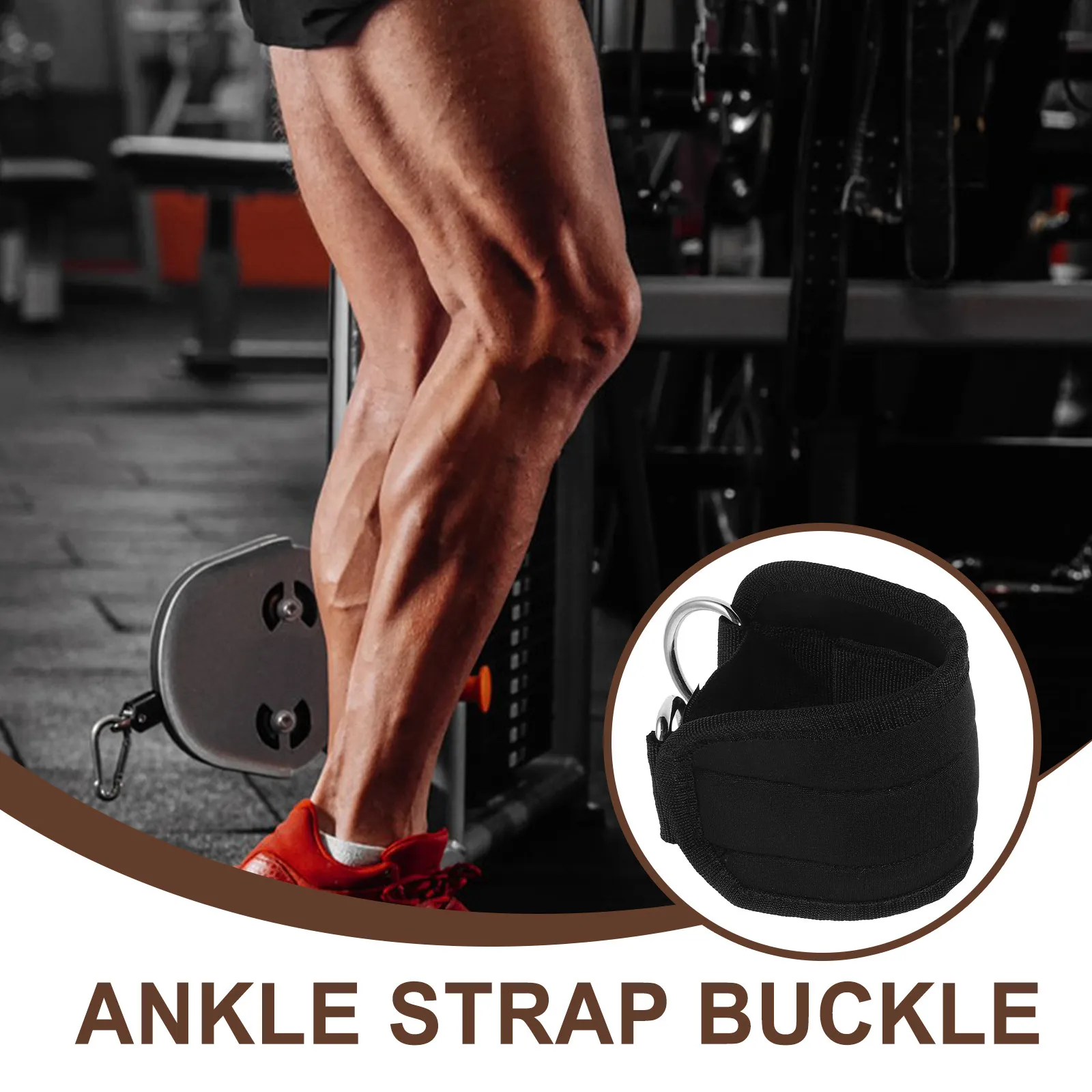 2Pcs Ankle Training Straps Leg Protection Cable Machine Gym Fitness Workout Accessible Tool Straps Gym Dumbbell Foot Attachment