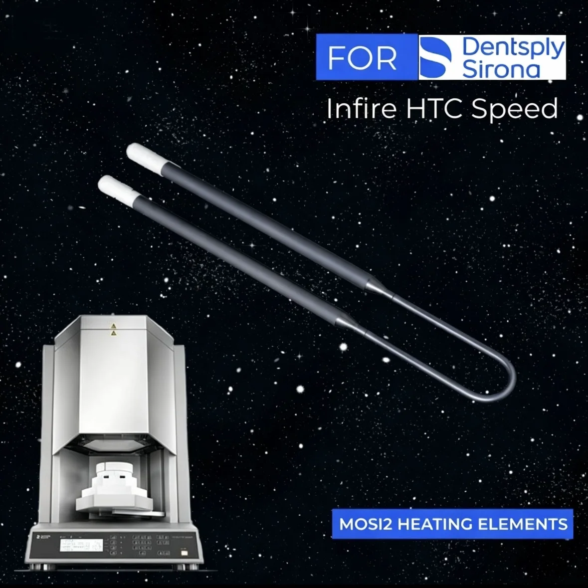 Совместимый с Sirona inFire HTC нагревательный элемент из высокочистого дисилицида молибдена (MoSi2) для печи быстрого спекания