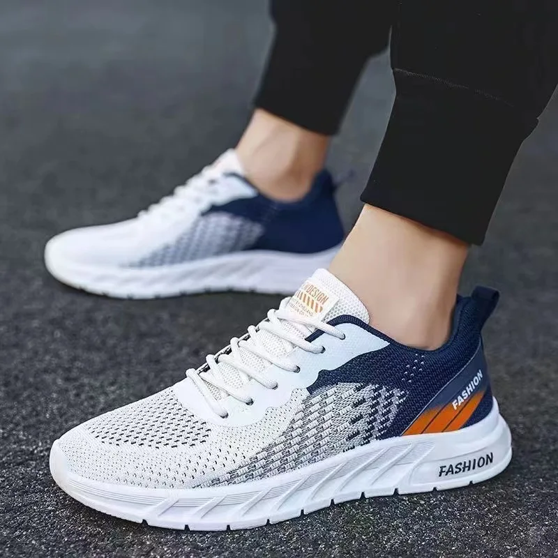 Herren Sportschuhe 2024 Mode Mesh atmungsaktiv bequeme leichte trend ige weiche Sohle Student schnüren lässige Sneakers Schuhe