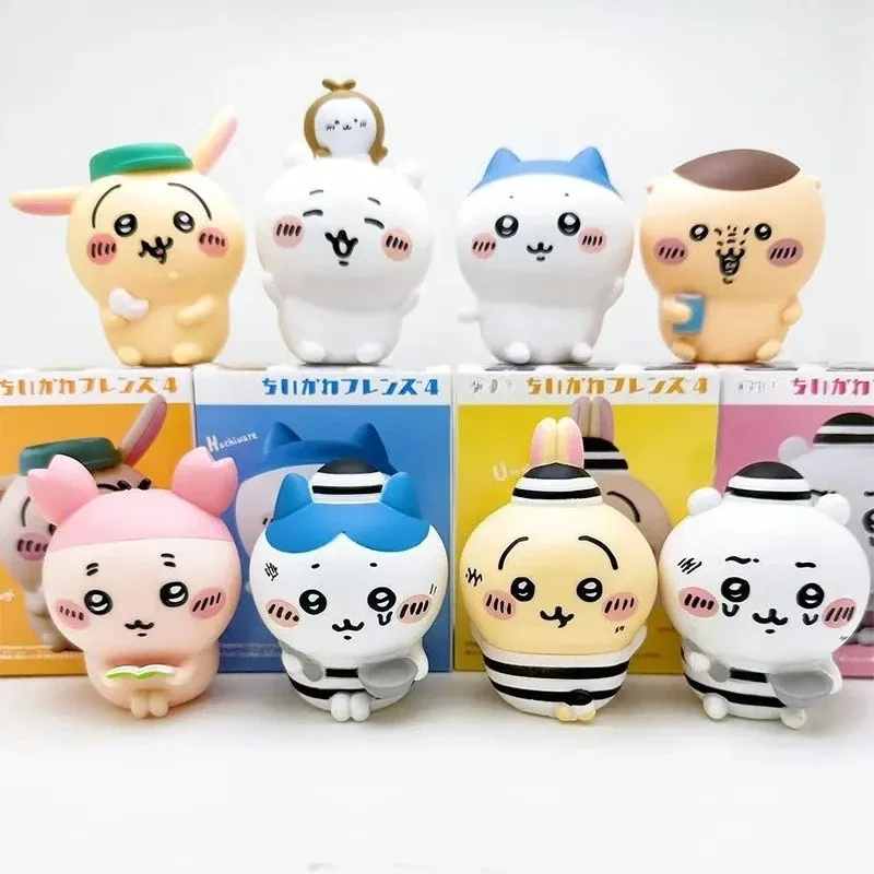 CKW JIYI Friends Series 4 Blind Box Figures | Cute Usagi Hachiware Shumai Yiji Plush Style Mini Toy Display Collectibles