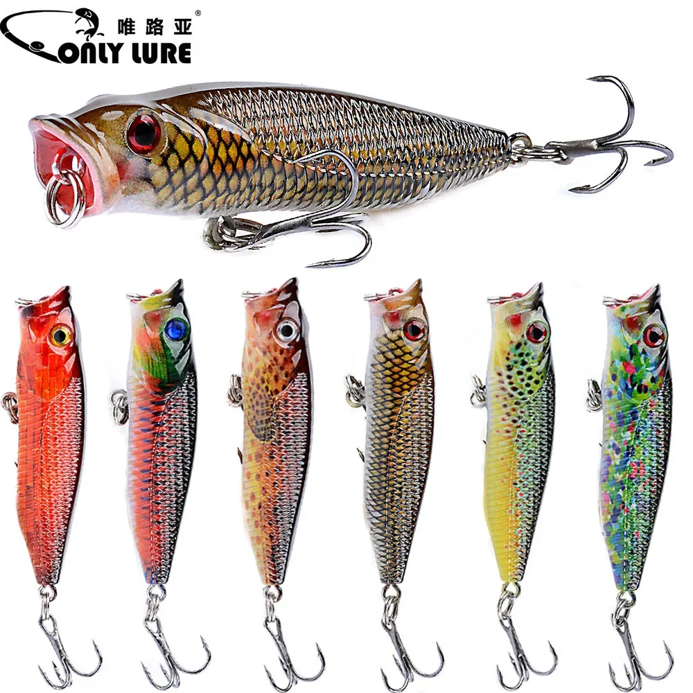 Collision Wave Climbing Road Sub Bait Floating 6.0g/6.5cm Fish Bait UV Printing Colorful Drawing Flipped Mouth White Bar