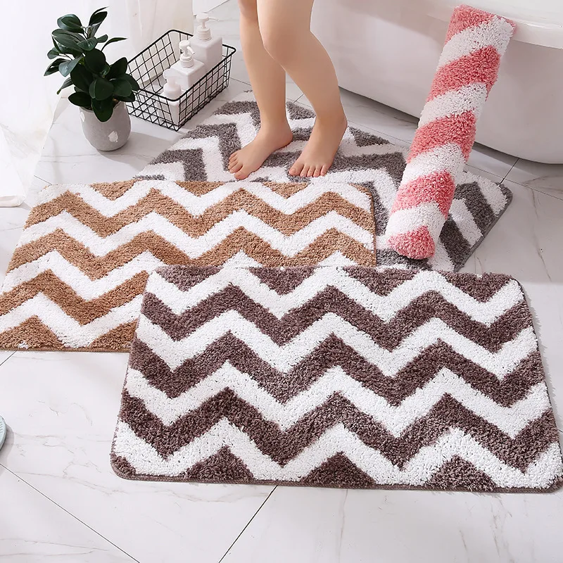 

Absorbent Bathroom Fluffy Long Hair Mat Floor Carpets Bathroom Tub Non-slip Shower Mat Doormat Bath Decoration Zerbino Ingresso