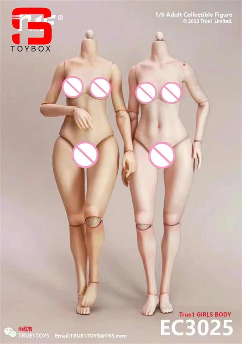 True1Toys EC3025 EC3026 1/6 Femmina Pesca Glutei Corpo Comune 12 ''Soldato Luce Bianca Grano Action Figure Metà Grande Busto Corpo