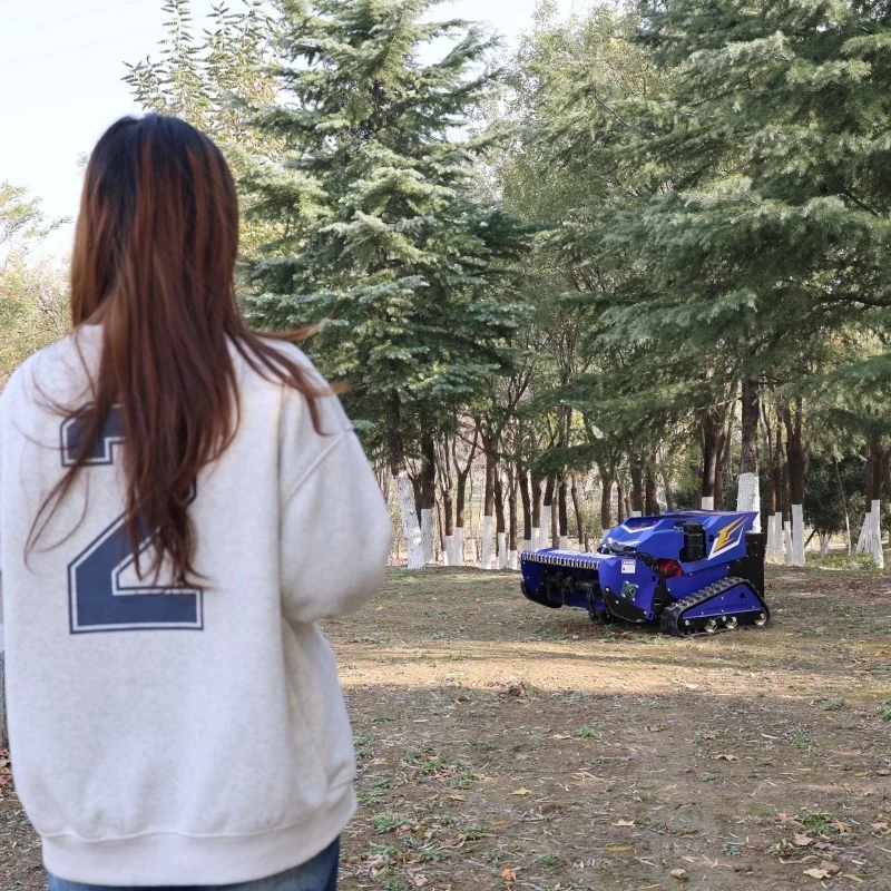 

Customized New Arrival Farm Flail Lawn Mower 800mm 1000mm RC Home RoboticPower Crawler Lawn Mower for Grass Cutting