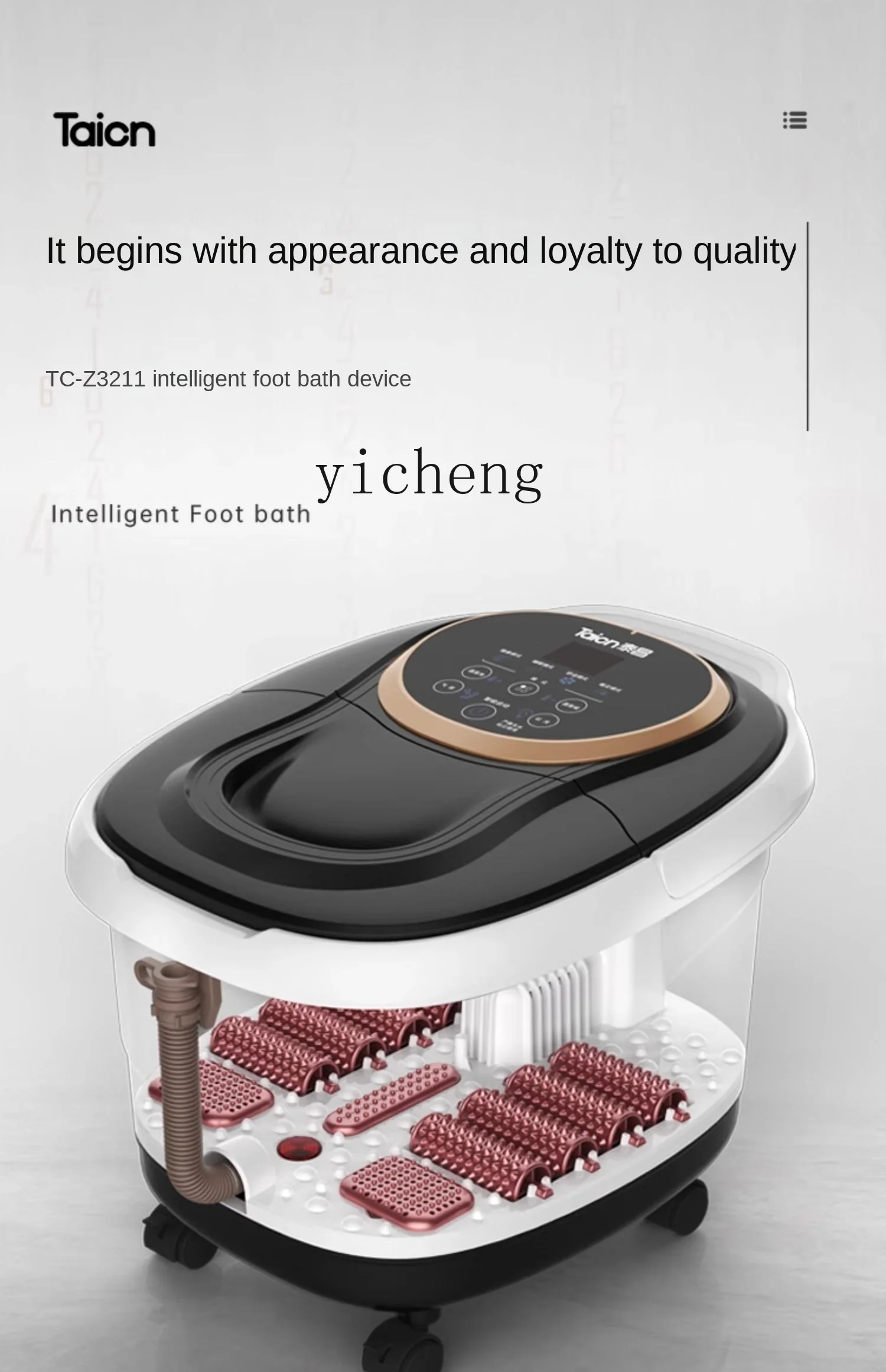 cc29 Foot Bath Barrel Feet-Washing Basin Automatic Constant Temperature Heating Household Deep Barrel Health Care