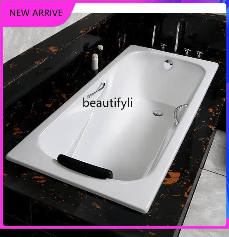 

Встроенная чугунная керамическая обычная бытовая ванна 1,4 м, маленькая ванна 1,5/1 6/1,7 метра, большая эмалированная ванна D1089