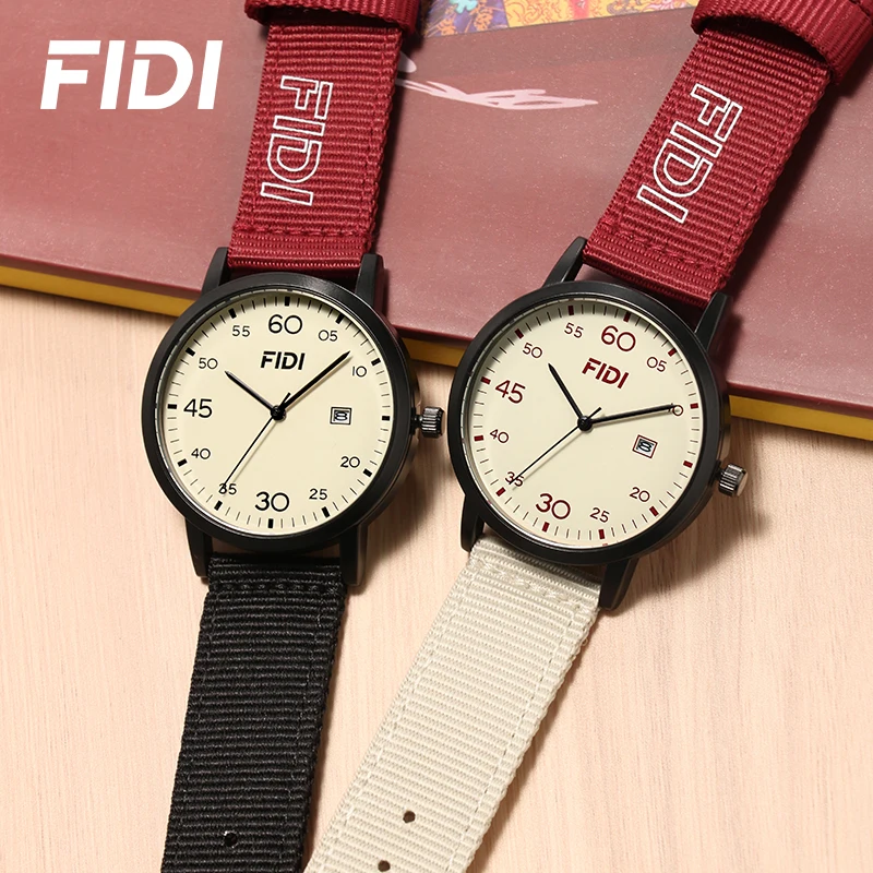 Girls Minimalist Quartz Watch Nylon Strap 3ATM Waterproof Date Casual Student Teen Wristwatch Back to School Gift Montre Fille
