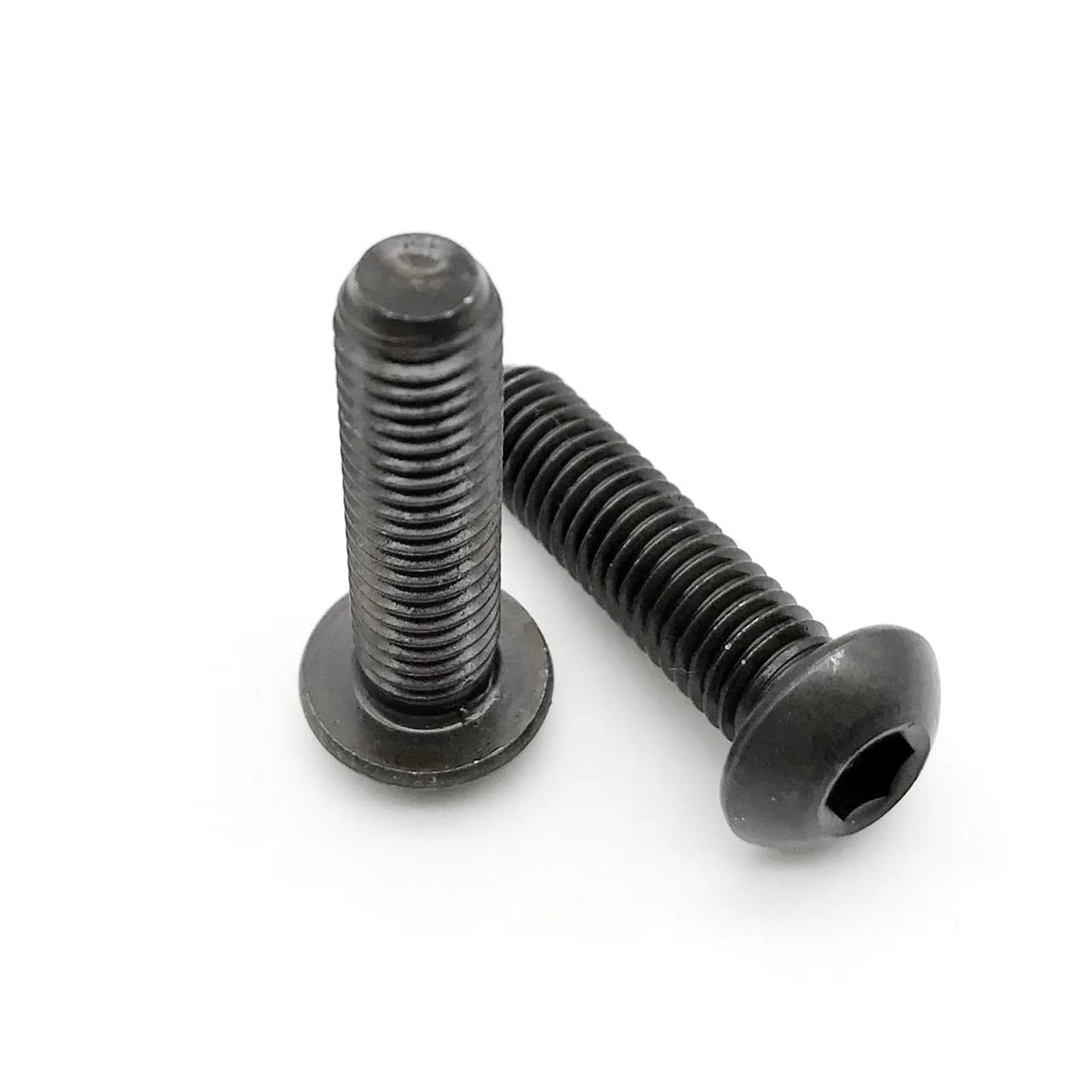 HZYUEGOU M1.6 M2 M2.5 M3 M4 M5 M6 M8 Schwarze Stahlschrauben der Güteklasse 10.9 ISO7380 mit Innensechskant und Rundkopf – Detail 4