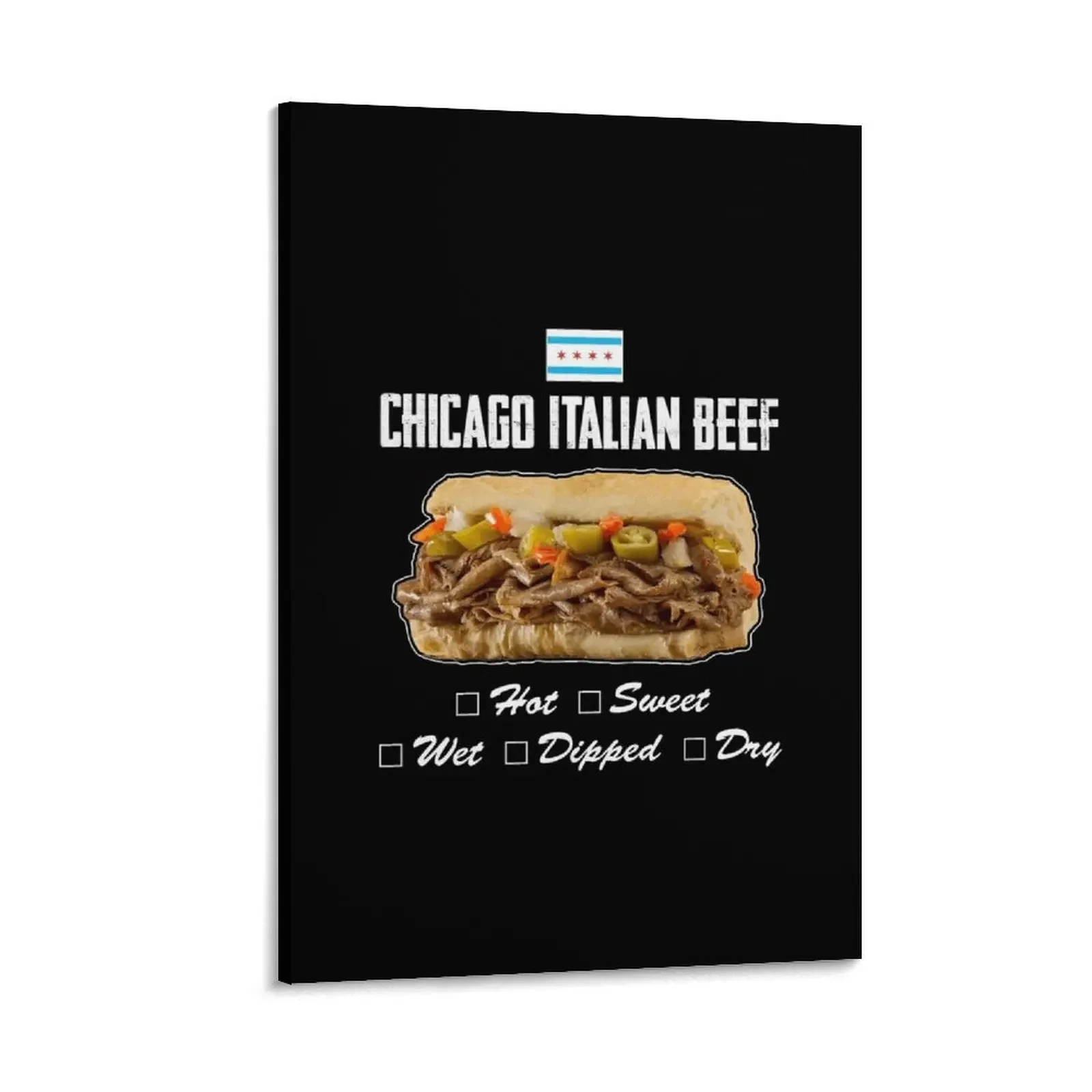 

Chicago Italian Beef Canvas Painting Wall paintings cute room decor poster aesthetic room decoration