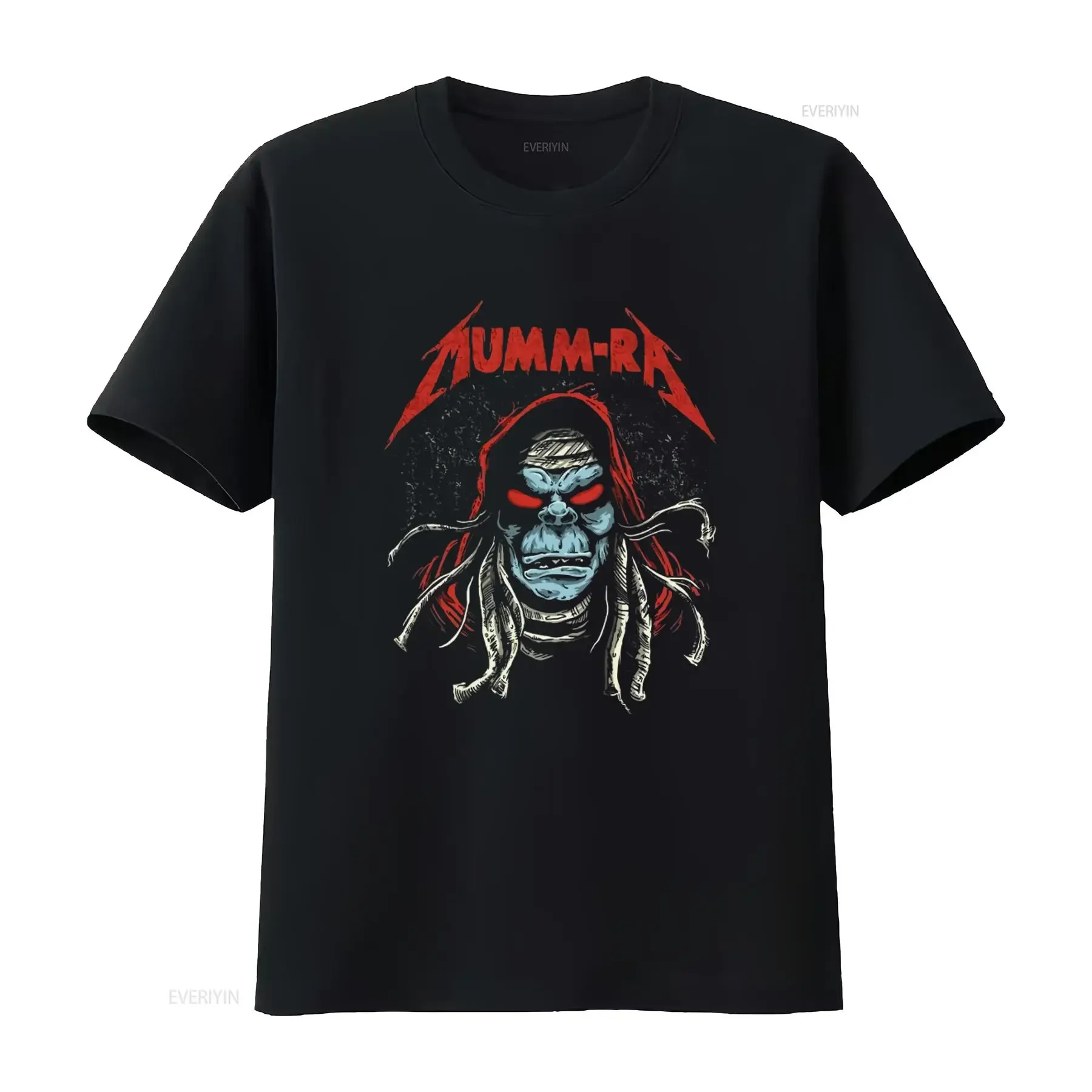 Camiseta Paródia Gatos da Banda Mumm Ra dos Anos 80 para Streetwear Vintage Lavado Masculino Versátil Ligeiramente Casual Respirável