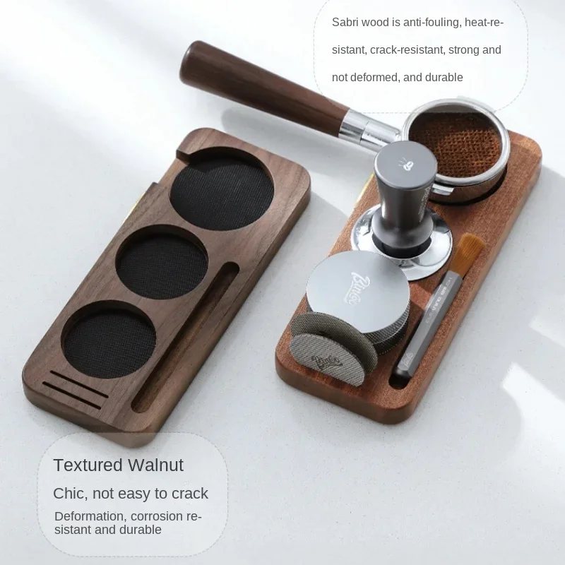 Walnut Wood Coffee Tamper Station  Portafilter Holder and Support Base Rack for 51MM 54MM 58MM Espresso Accessories Ideal