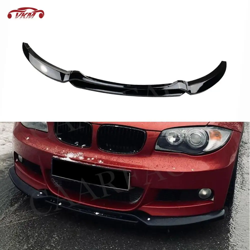 

Car Front Bumper Lip Guard Plate Bodykit Spoiler Splitter For BMW 1 Series E82 M Sport 2007- 2010 Front Chin Spoiler Accessories