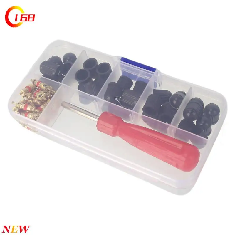 1SetCar Bicycle Slotted Handle Tire Valve Stem Core Remover Screwdriver Tire Repair Install Tool Kit Auto Motorcycle Accessories