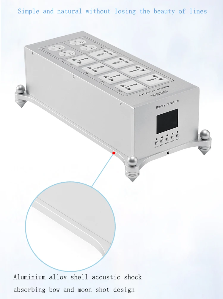 Purificador de filtro de potencia de grado audiófilo inteligente X6, creación de memoria, Conector de fila antiinterferencias, amplificador HIFI, uso estéreo de CD