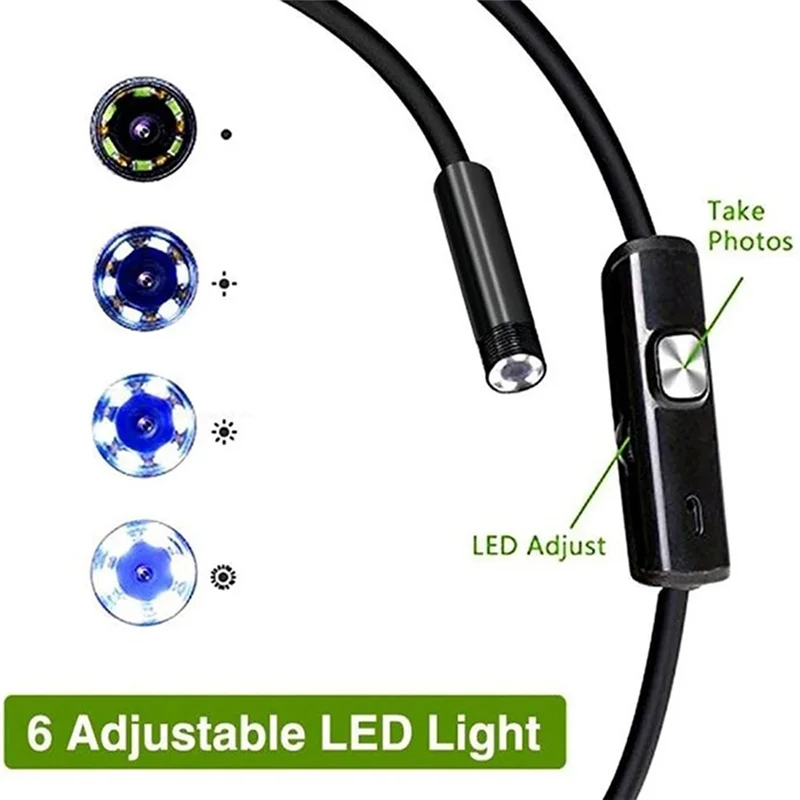 

ABKM USB Endoscope Type C Borescope for OTG Android Phone 7mm Inspection Snake Camera,3.5M Soft Cable