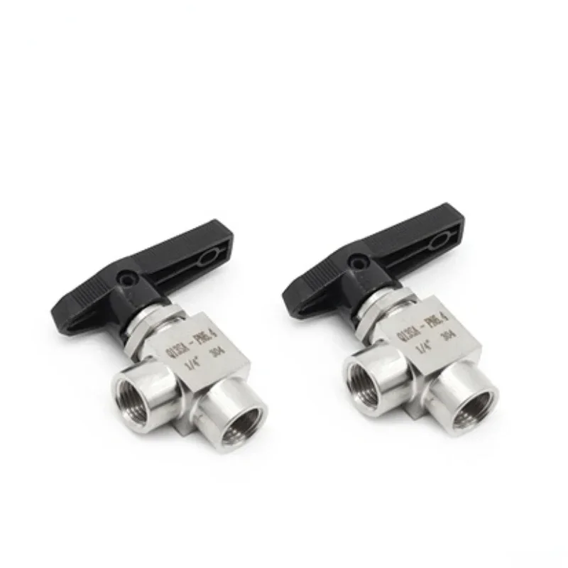 

Прямоугольный шаровой кран 1/8 "1/4" 3/8 "1/2" внутренняя резьба G из нержавеющей стали 304, шаровой кран высокого давления с внутренней резьбой