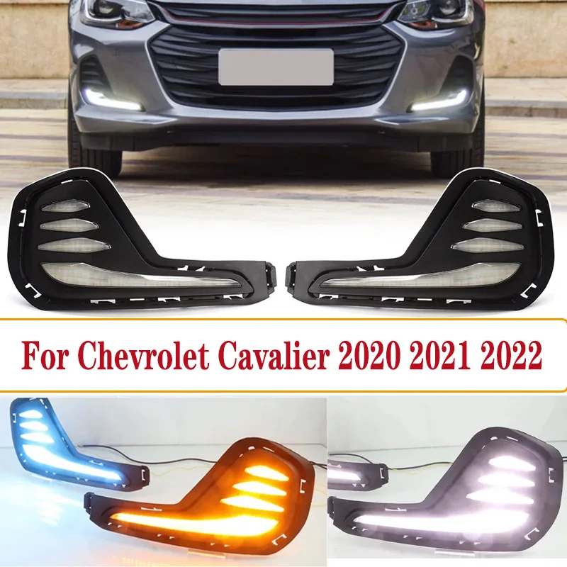 

Car Fog Lamp DRL Onix Chevrolet Accessories Daytime Running Lights Turn Signal LED Front Bulb Chevrolet Cavalier light 2020-2022