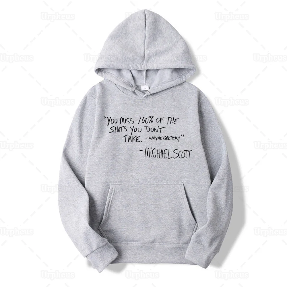 The Office Tv Show Hoodie Michael Scott You Miss 100% of The Shots You Don\'t Take Hoodie Sweatershirt The Office Quote