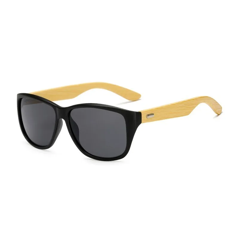 Wood Sunglasses Men Women Square Hiking Sun Glasses Mirror Oversize Retro Anti-UV Windproof Goggles 12-KP1535