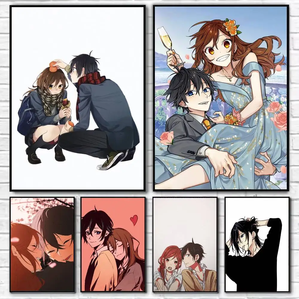 

Horimiya Poster Self-adhesive Art Waterproof Paper Sticker Coffee House Bar Room Wall Decor