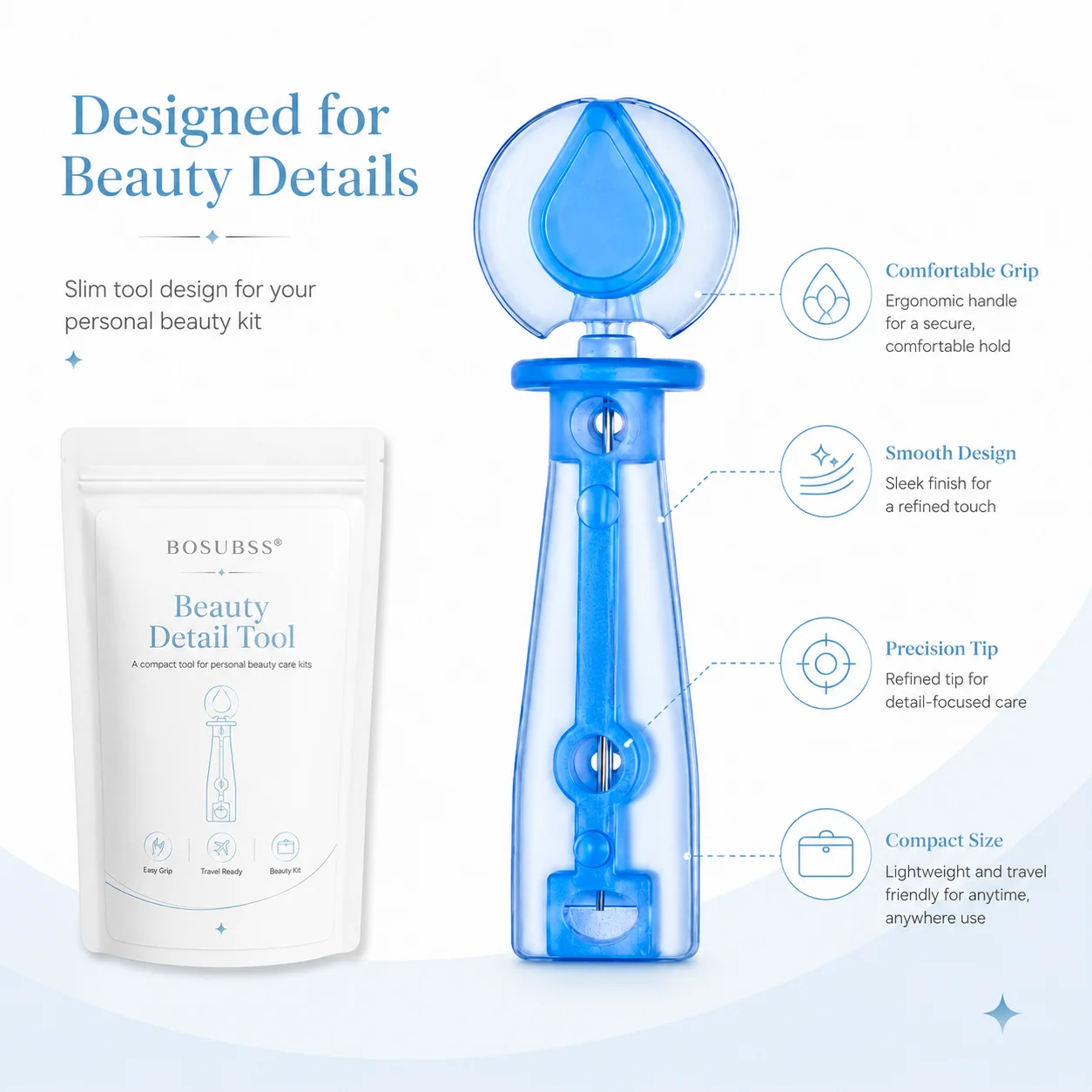 50PCS Beauty Detail Tool, Compact Precision Tool For Personal Beauty Care Kits And Travel Use