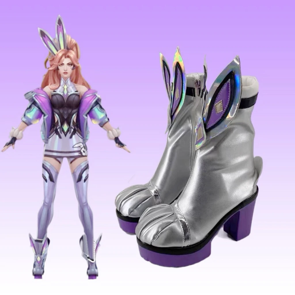Lol batalha coelho miss fortuna cosplay traje jogo lol cosplay sapatos sexy sapatos femininos botas nova pele