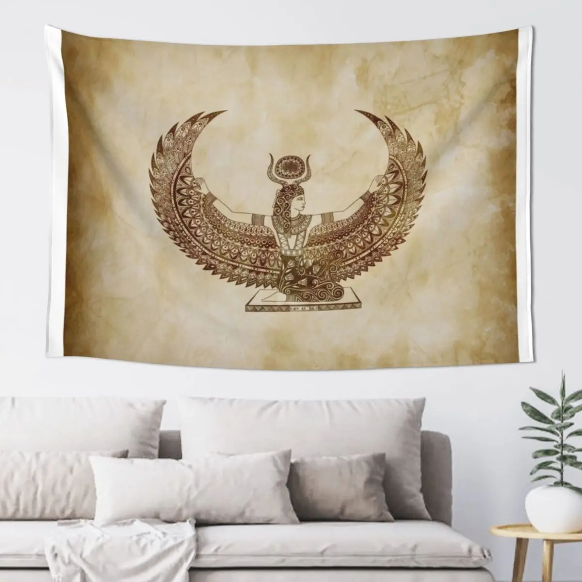 

Isis Papyrus - Egyptian Art Tapestry Nordic Home Decor Room Aesthetic Bedroom Organization And Decoration Tapestry