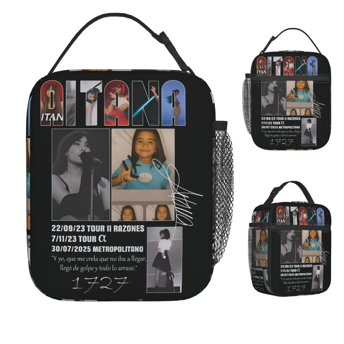 

Aitana Cuarto Azul Альбом Сумка для обеда для унисекс Ланч-бокса Kawaii Пляжная сумка-холодильник Портативная изолированная сумка-тоут Оксфорд для еды