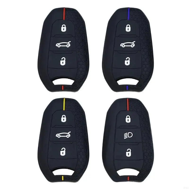 

77HF Protective Shell Soft Full Key Case Cover Waterproof Key Cover Silicone Key Case for 208 308 408