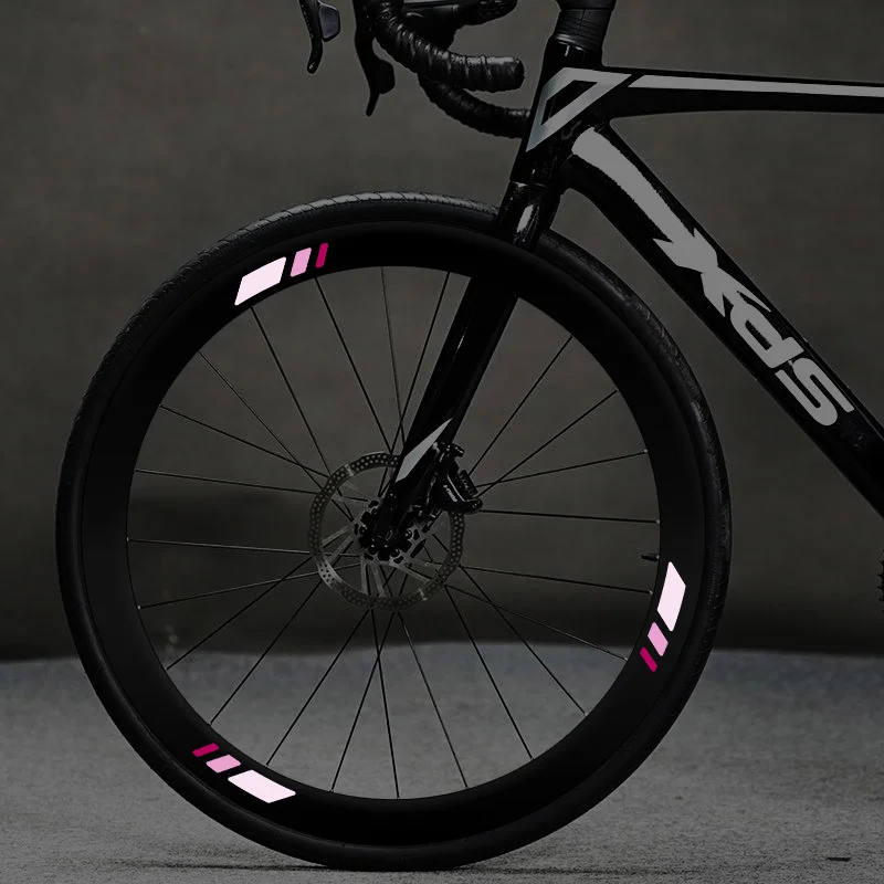 16 قطعة محور عجلة الدراجة الجبلية ملصق رائع بثلاثة ألوان، شريط زخرفي شخصي، ضوء مضيء، محور عجلة لاتيه #2