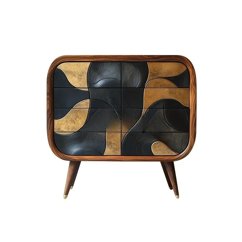 

Шкаф с восемью ведрами из цельного дерева, шкаф для хранения в спальне в стиле ретро, высококачественный шкаф на крыльце из орехового дерева