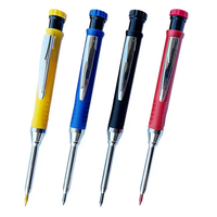 Sturdy 2.8Mm Solid Carpenter Mechanical Pencil Set With Sharpener For Woodworking Construction Long Head Carpenter Pencil Set