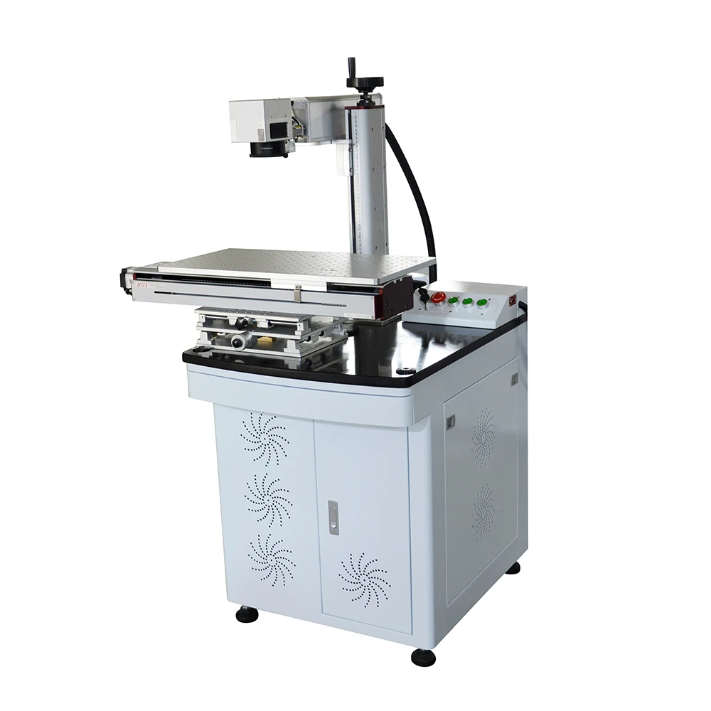 Fiber Laser Marking Machine With XY Electric Movable Working Table