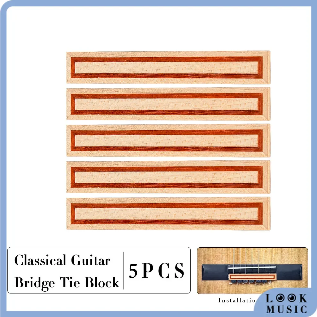 LOOK Classical Guitar String Ties Block Guitar Bridge Inlay Rosewood DIY Guitar Guitarra Luthier Wood Easy To Install 5pcs/set