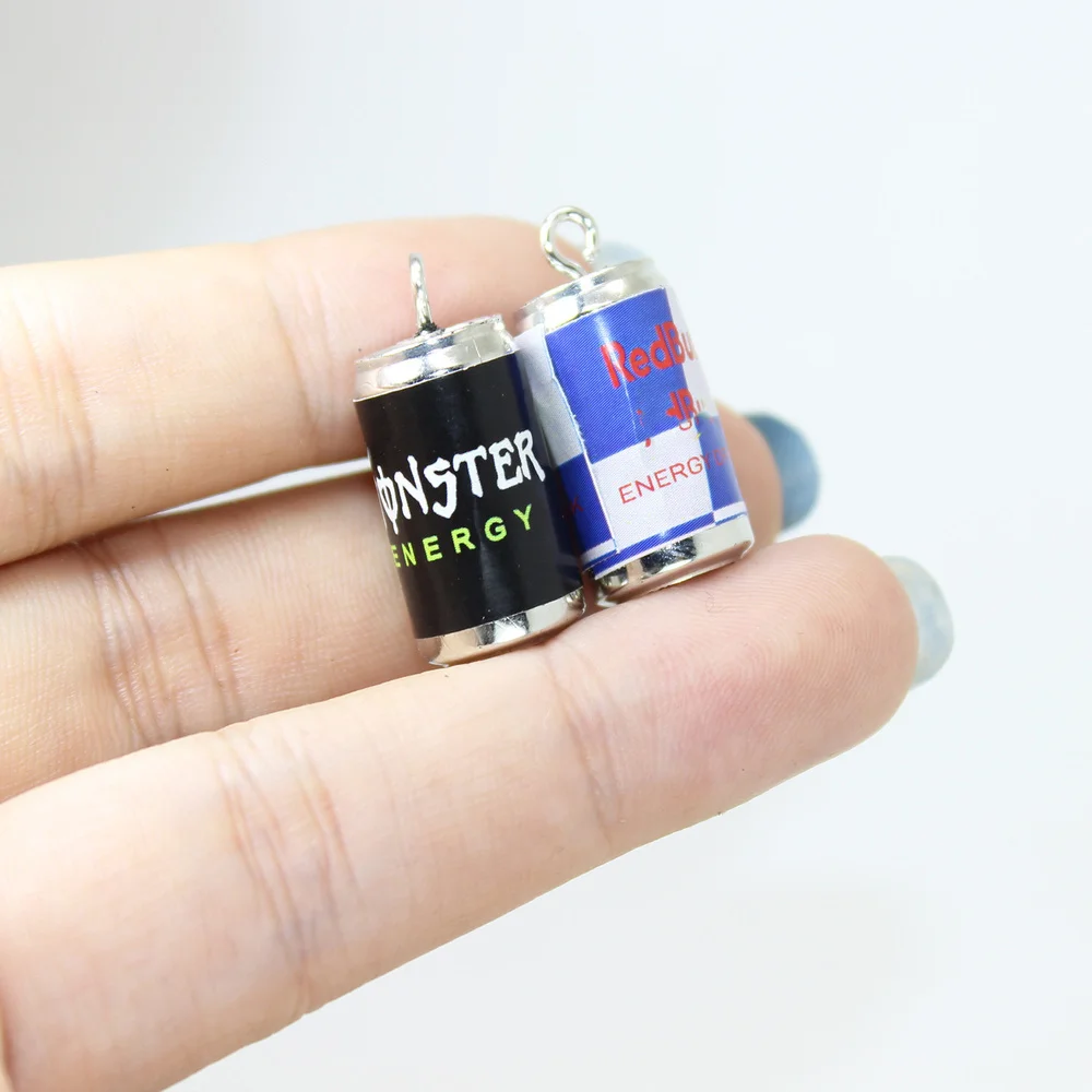 

Yamily 10Pcs/Lot Resin 3D Drink Alcohol Cans Charms Beer Bottle Pendant Earring Keychain Jewlery Findings Phone Case DIY