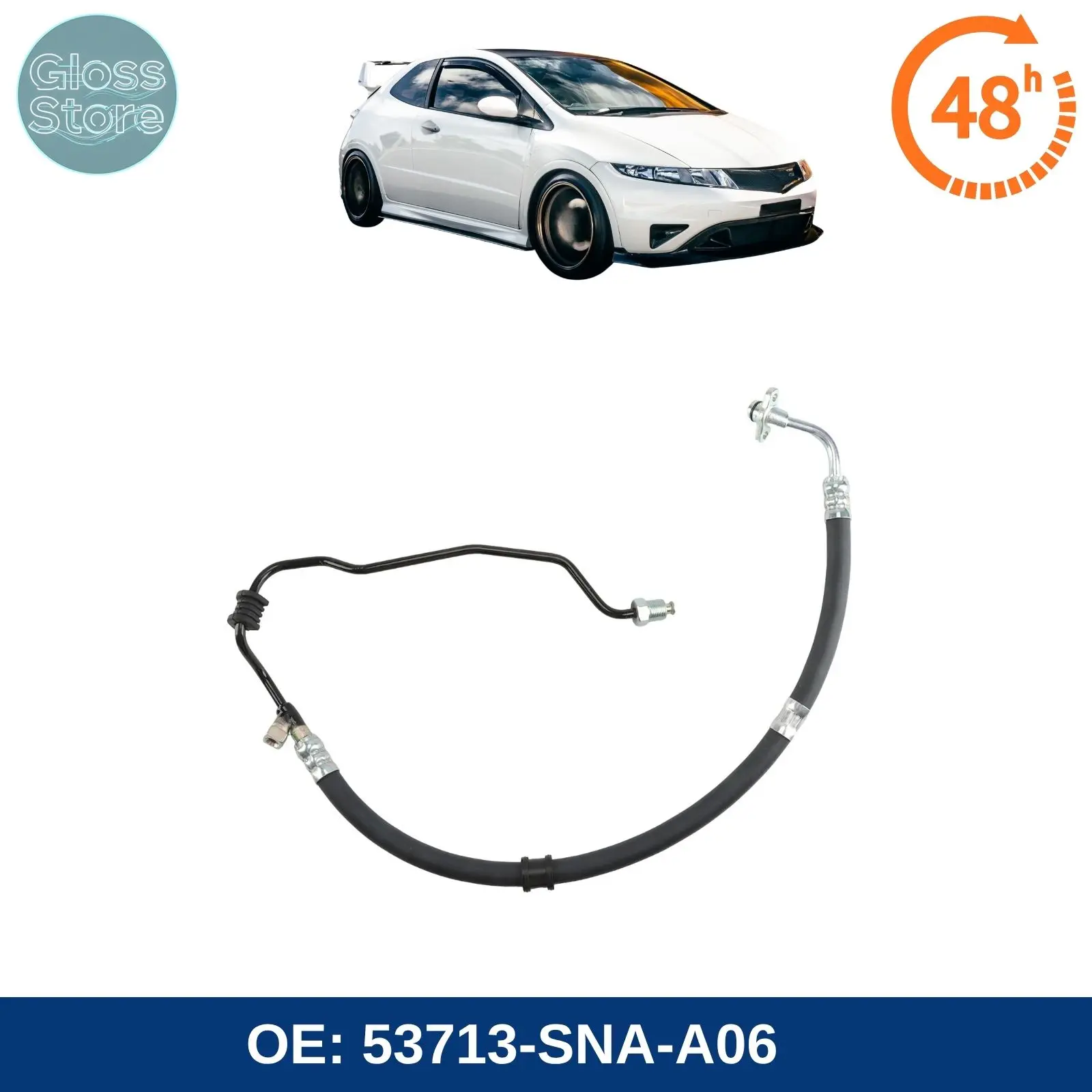 53713-SNA-A06 High Pressure Power Steering Feed Hose For HONDA CIVIC 2006-2011 Car Replacement Accessory