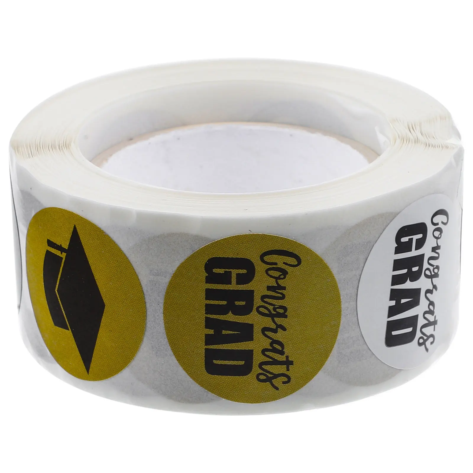 

500Pcs Graduation Cap Stickers Cool Creative Self Adhesive Round Decals for Party Favors Balloons Cards Gift Wraps School